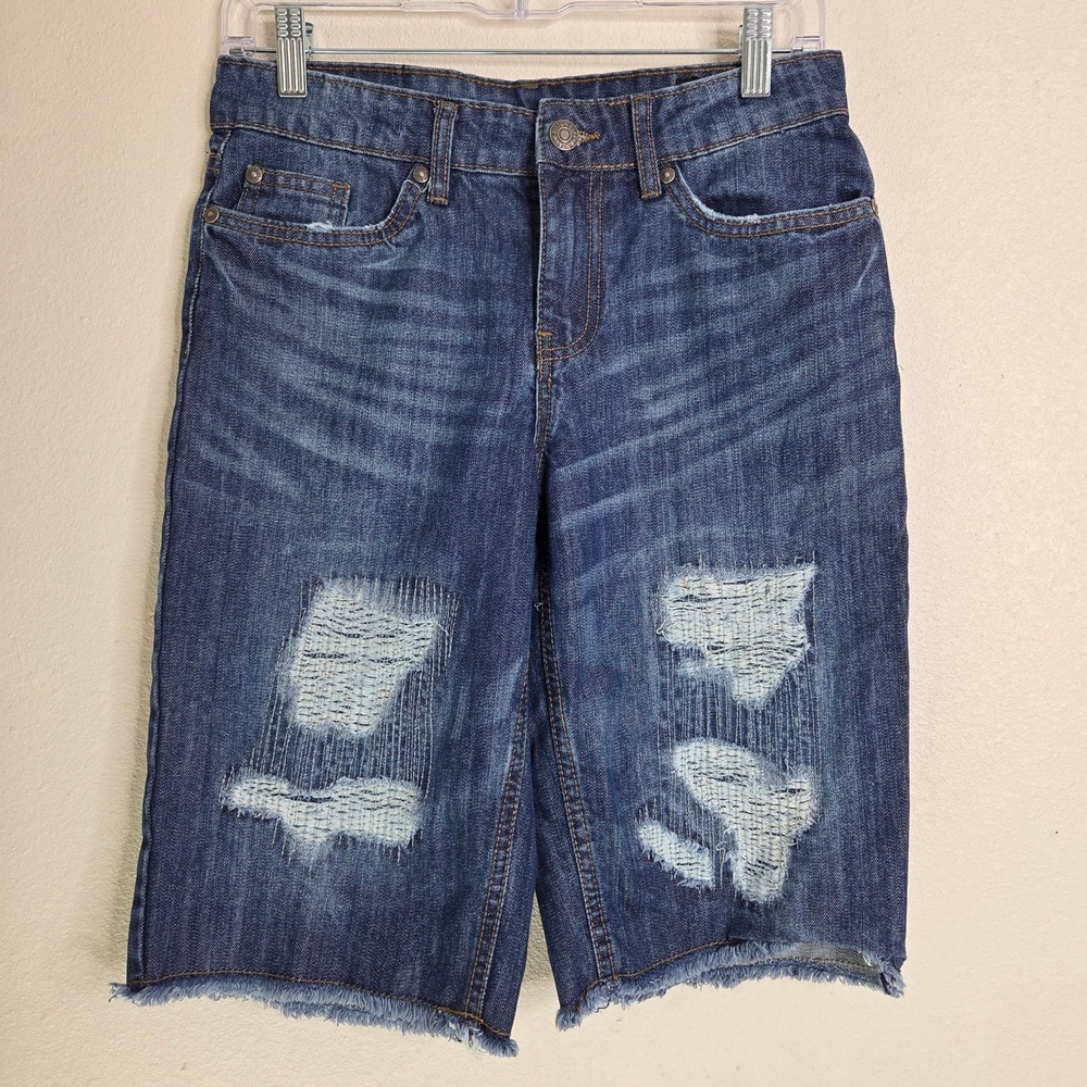 Buffalo David Bitton‎ Shorts Boys 14 Parker Slim Fit Distressed Denim